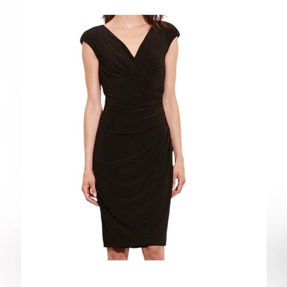 Sexy Ralph Lauren Black Midi Dress. Size 6